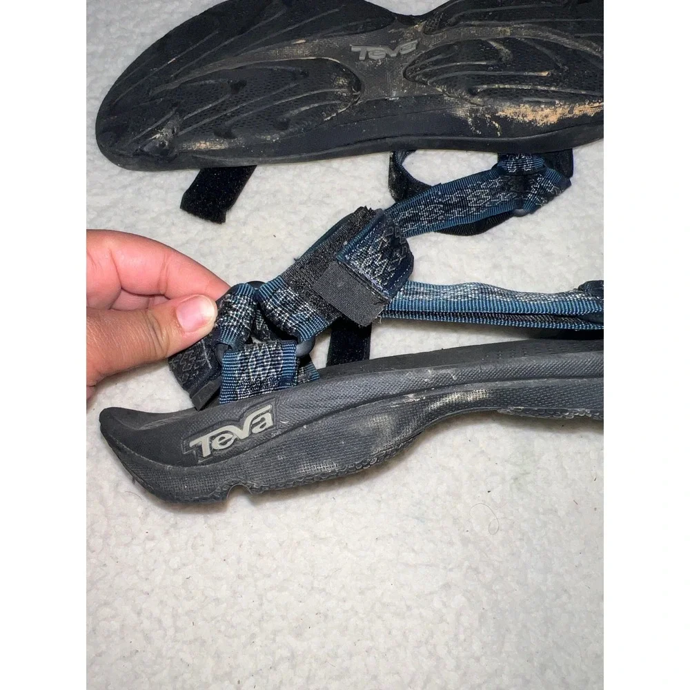 Teva Mens Hurricane XLT2 Sport Sandals Blue Gray Geometric 6502 Size 14